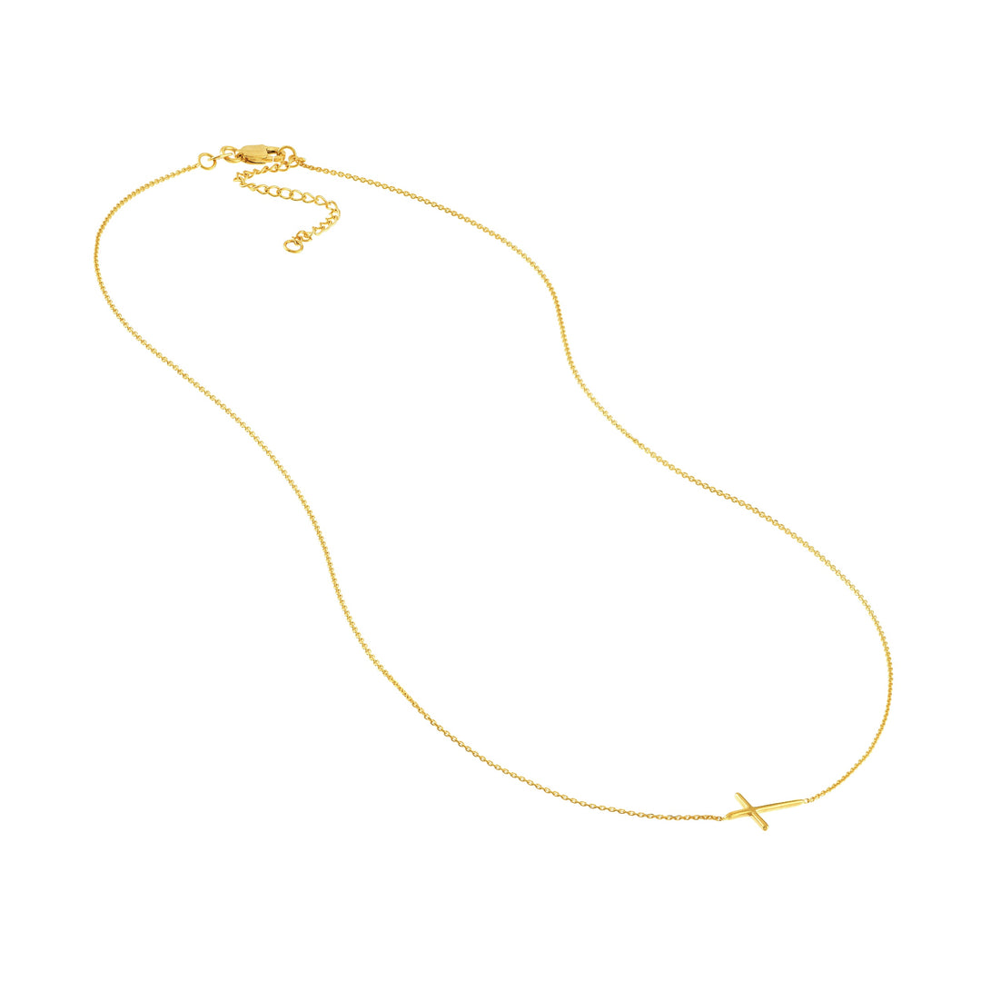E2W Mini Cross Adj Necklace