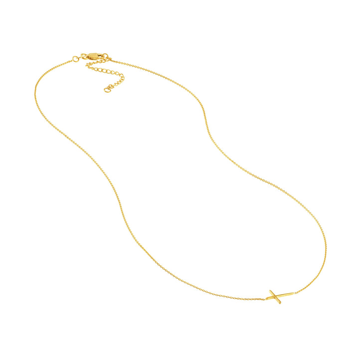 E2W Mini Cross Adj Necklace