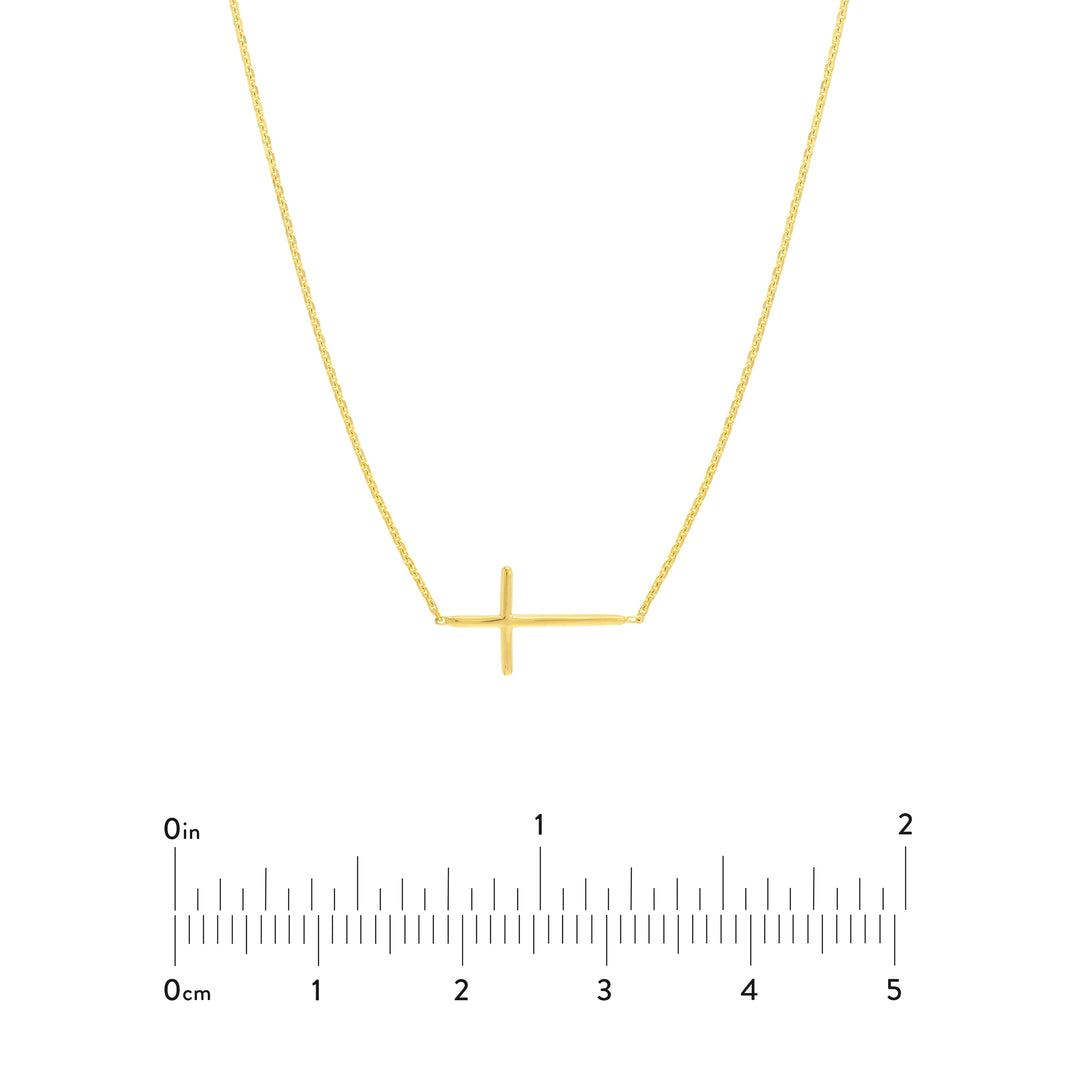E2W Mini Cross Adj Necklace