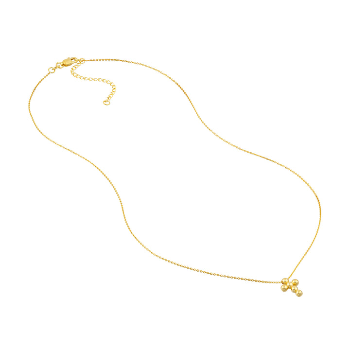 Beaded Mini Cross Adjustable Necklace