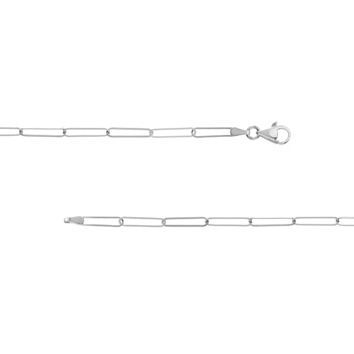 3.6mm Paper Clip Chain with Pear Lobster