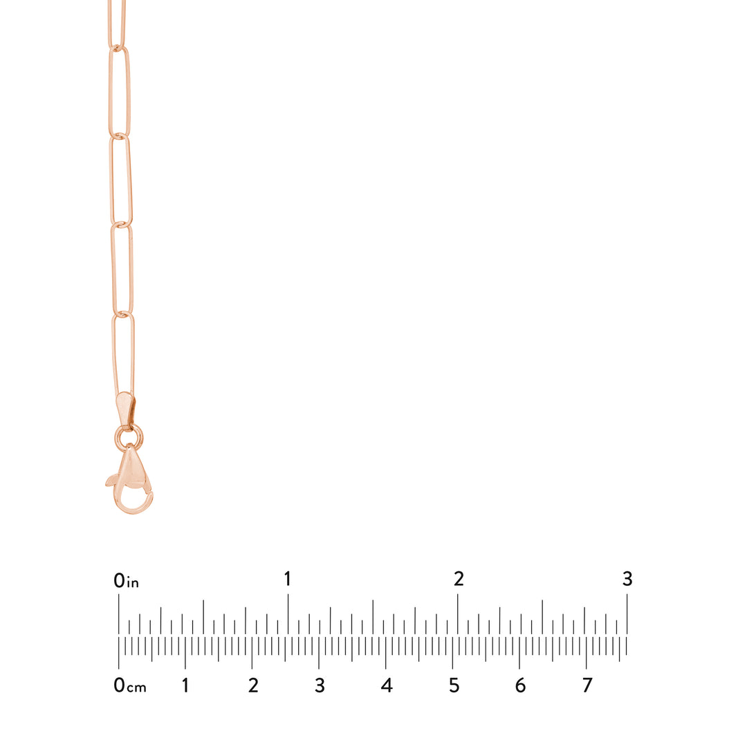 3.6mm Paper Clip Chain with Pear Lobster