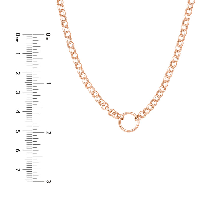 Charm-Ready Hollow Rolo Chain Necklace