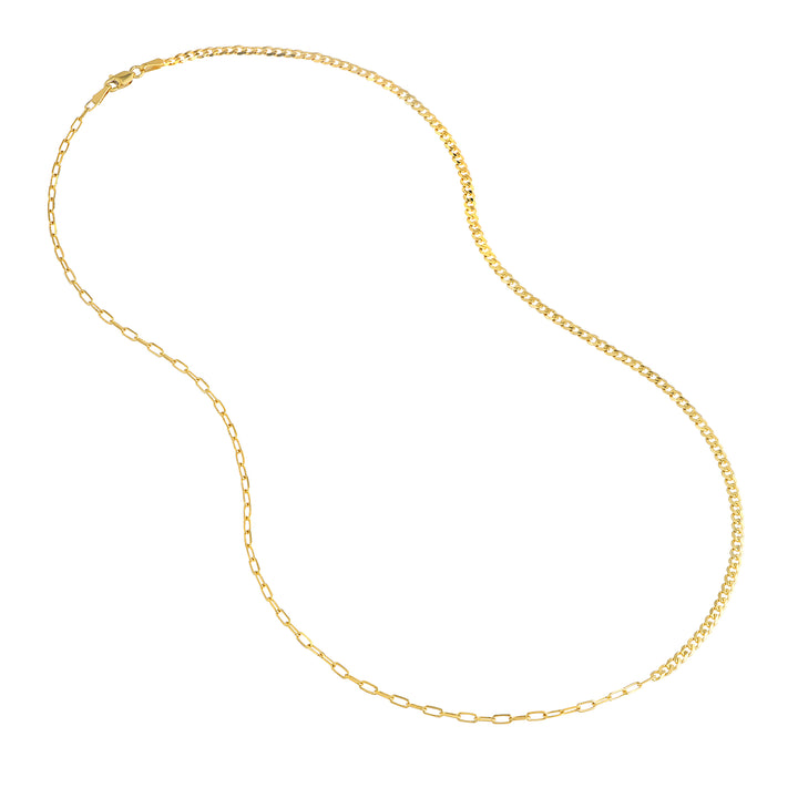 50/50 Paper Clip + Curb Chain