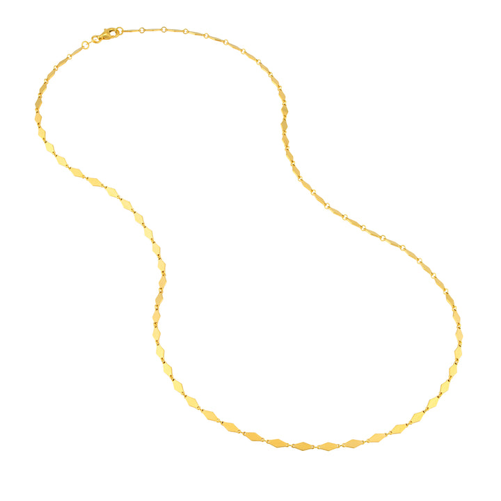 Diamond-Shaped Flat Link Chain