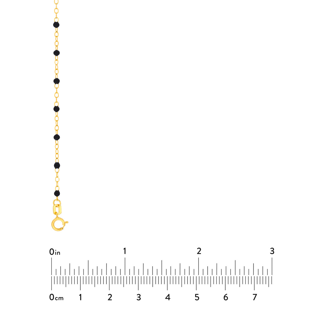 Black Enamel Bead Piatto Chain