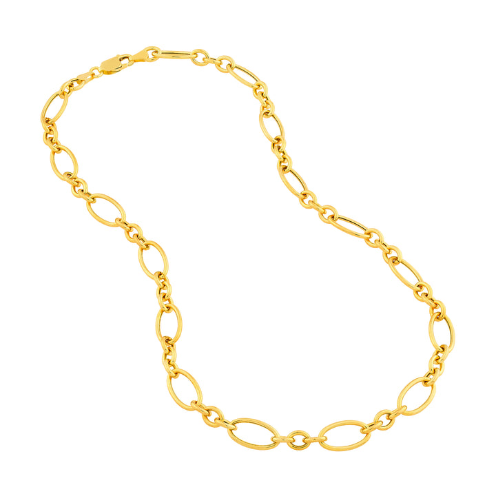 Hollow Oval Link 3+1 Chain Necklace