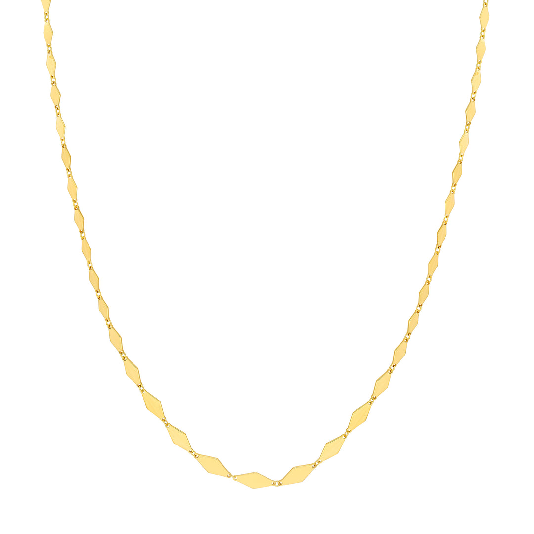Graduated Diamond Flat Link Necklace
