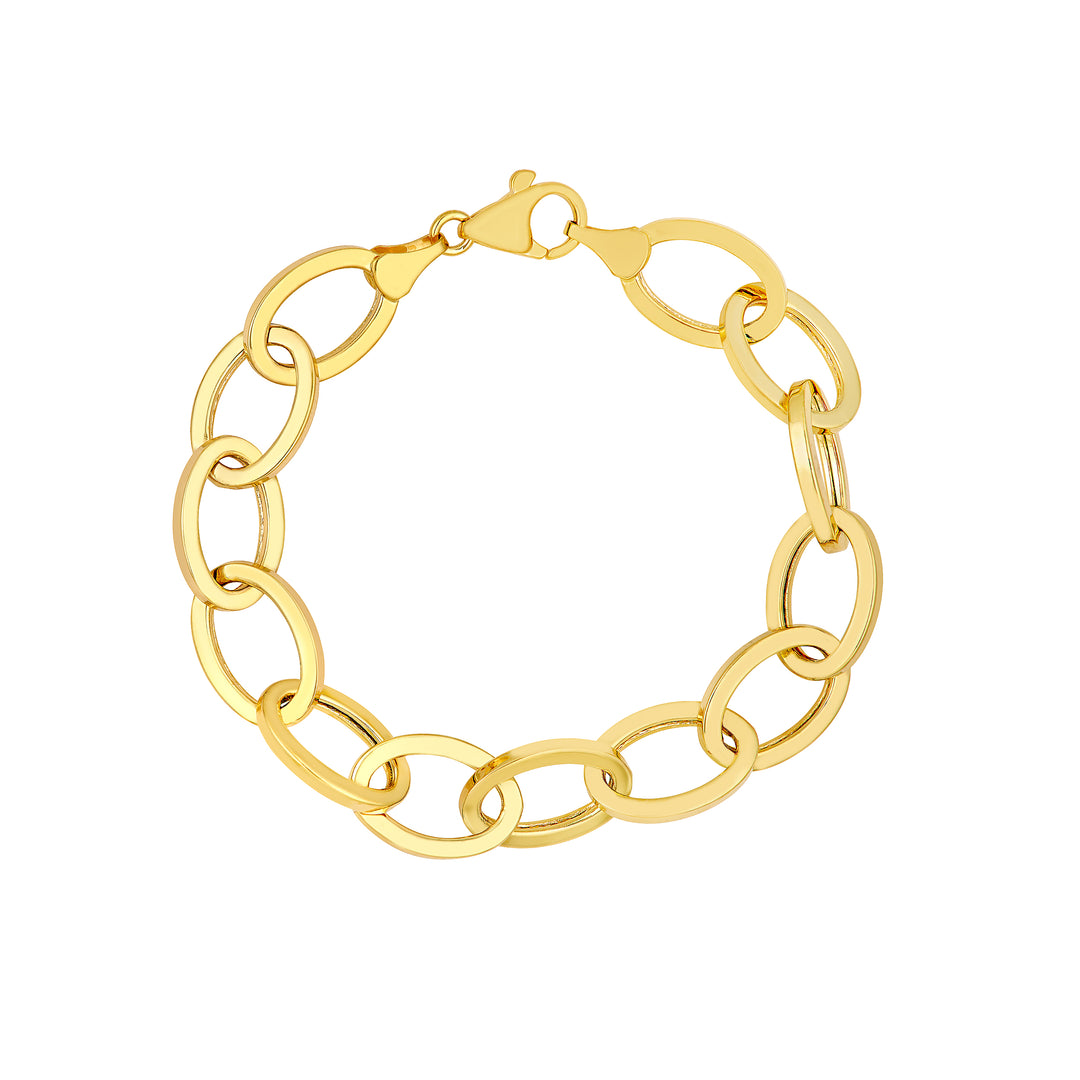 Hollow Oval Link Bracelet