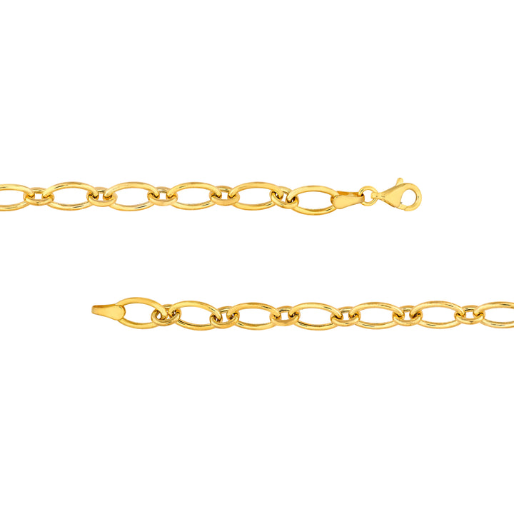 Hollow Oval Link 1+1 Chain Necklace