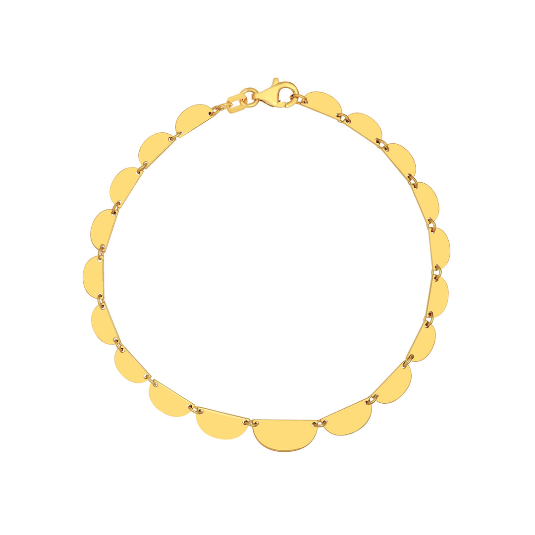 Graduated Half Moon Link Bracelet