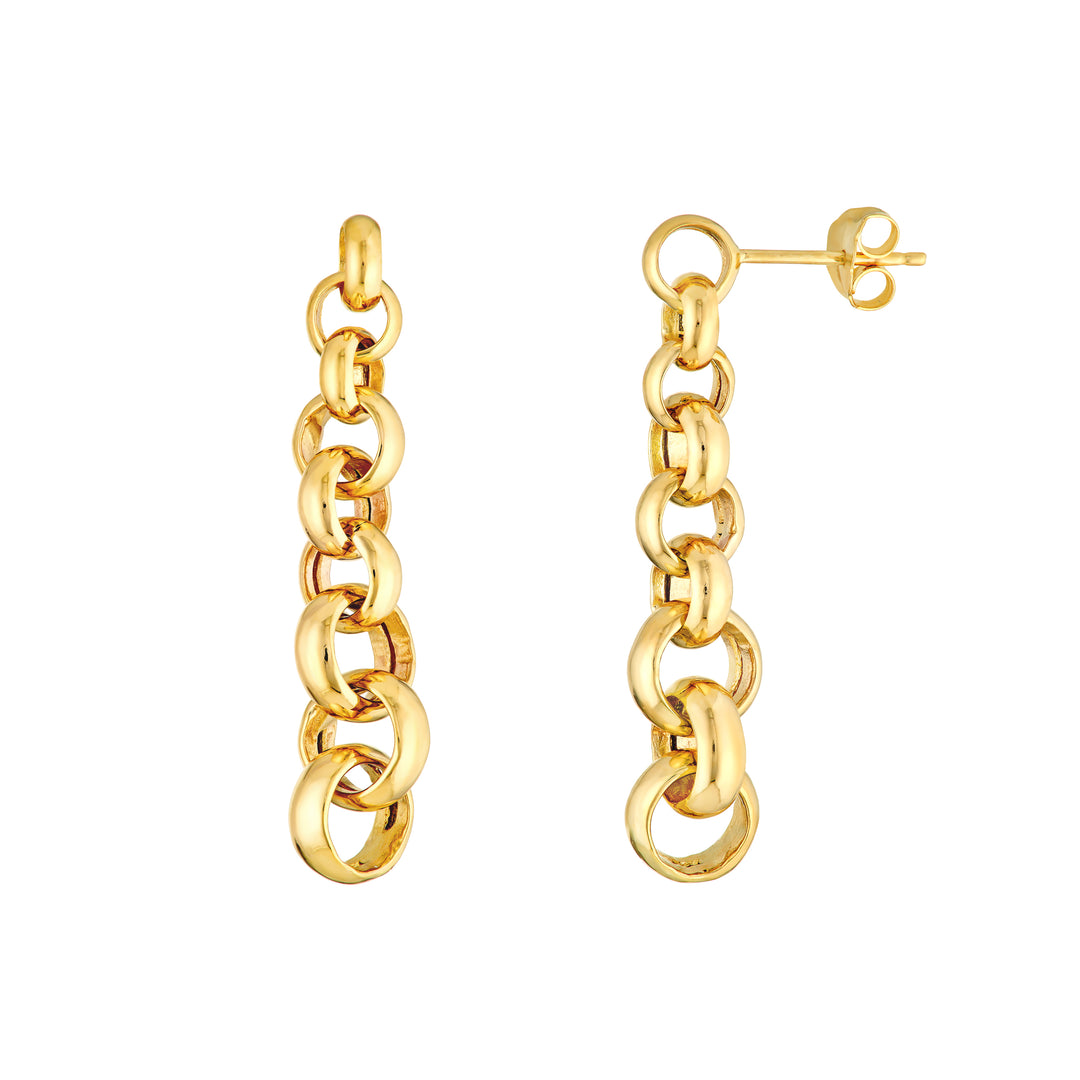 Graduated Rolo Dangle Earrings