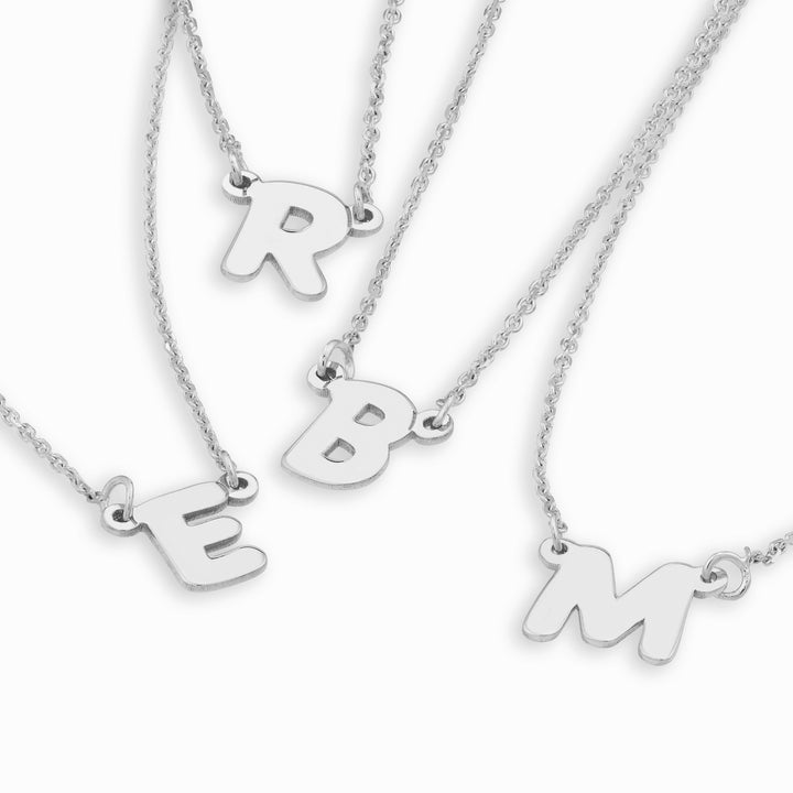 7mm Bubble Font Nameplate Necklace