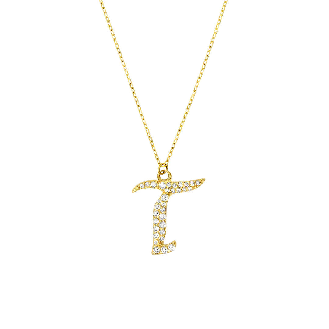 Diamond Gothic T Necklace