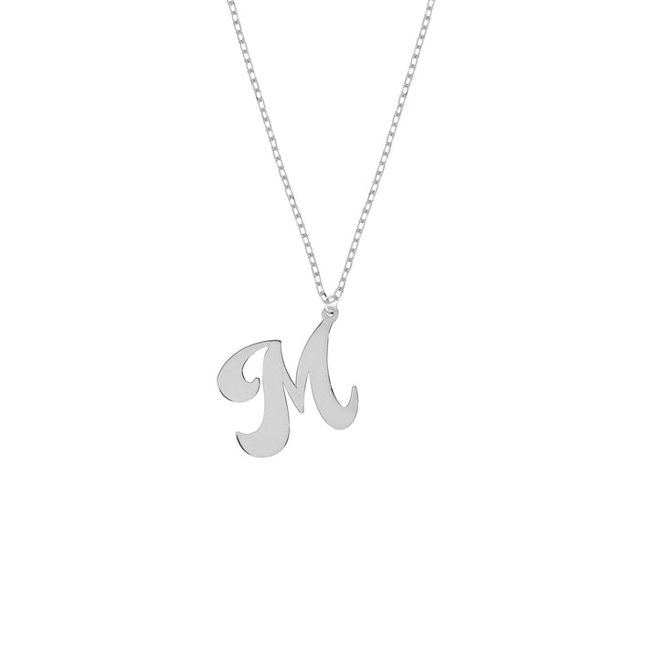 Cursive Tilted Initial Necklace