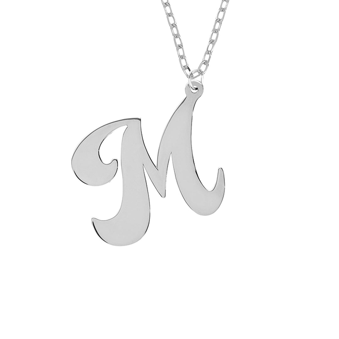 Cursive Tilted Initial Necklace