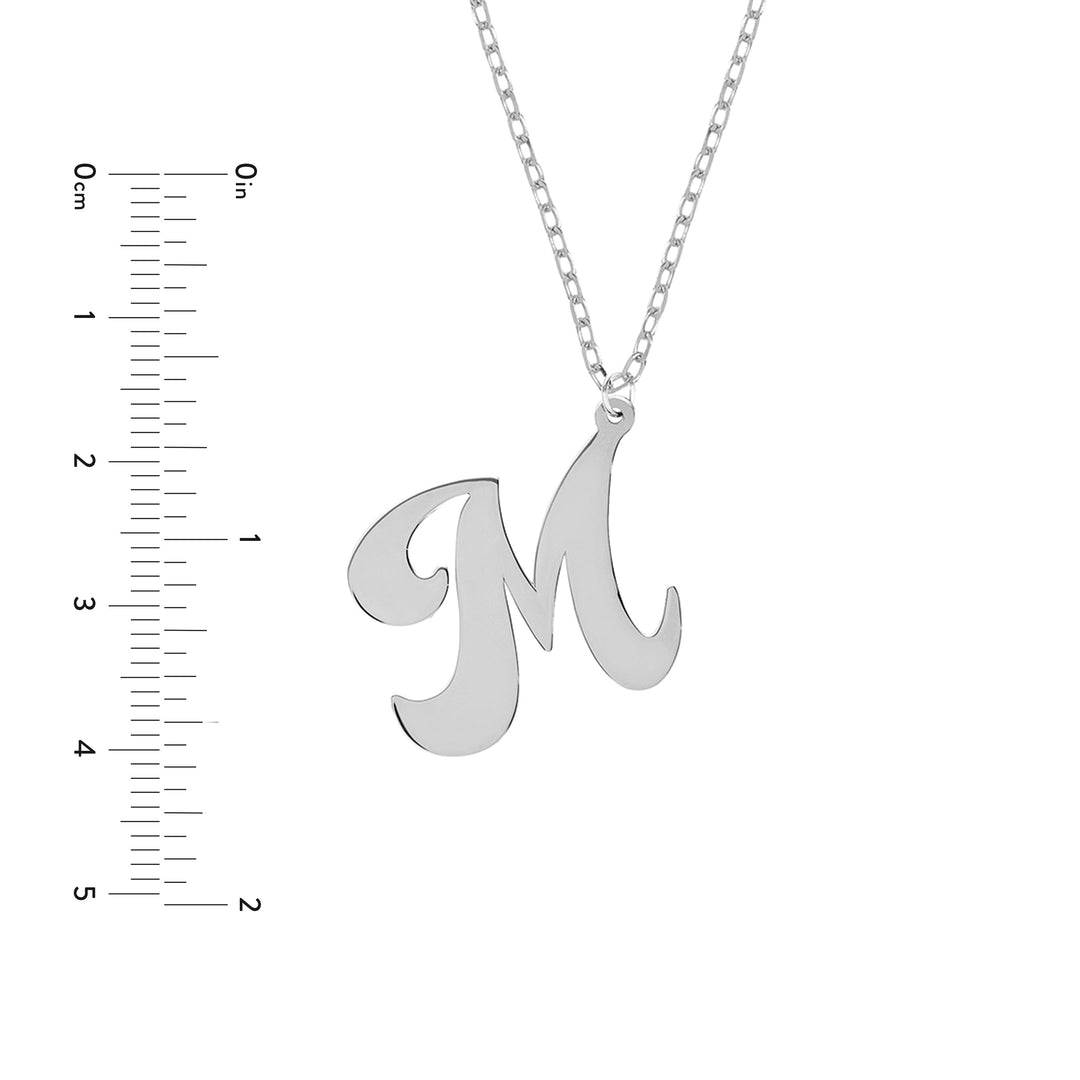 Cursive Tilted Initial Necklace