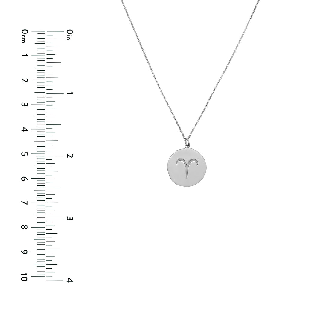 Aries Organic Disc Pendant Necklace
