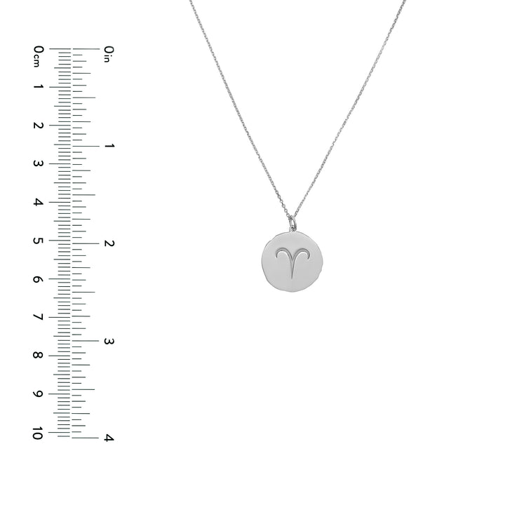 Aries Organic Disc Pendant Necklace