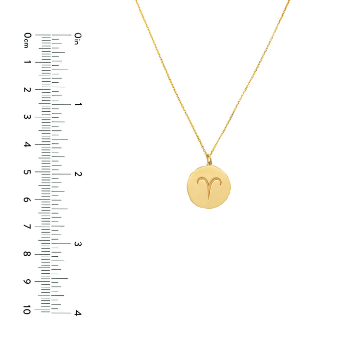 Aries Organic Disc Pendant Necklace