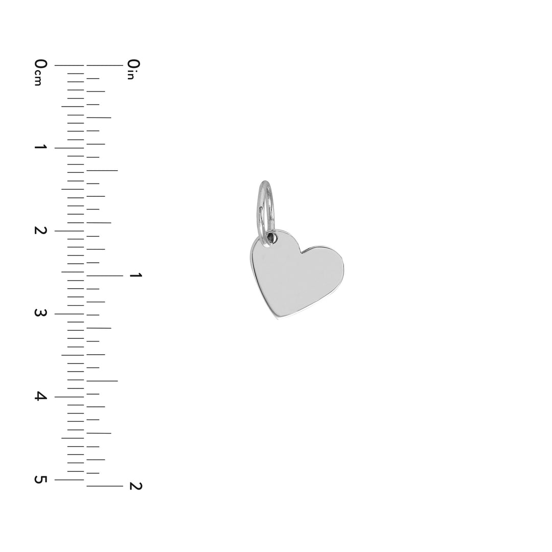 Mini Slanted Heart Engravable Charm