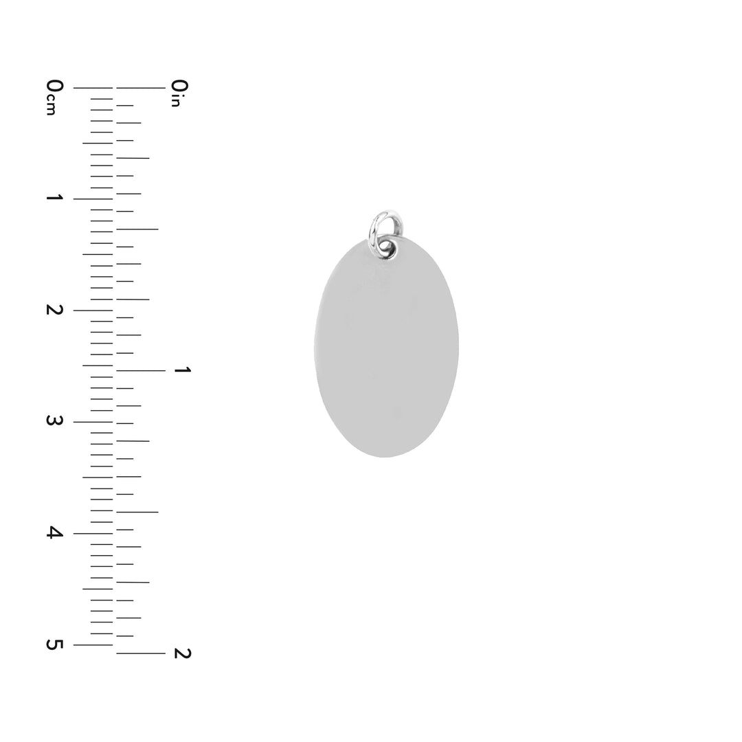 Small Oval Engravable Charm