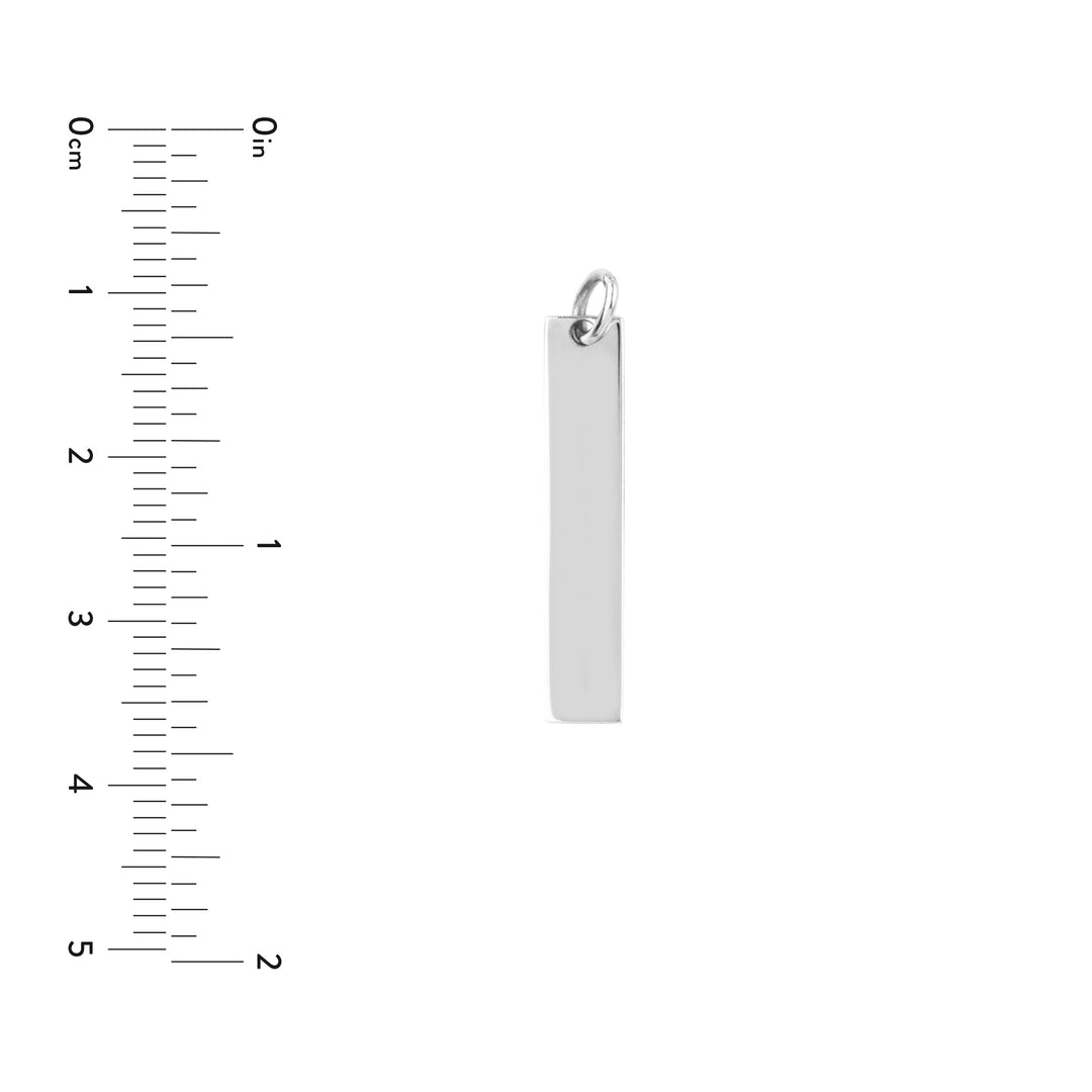 Small Vertical Bar Engravable Charm