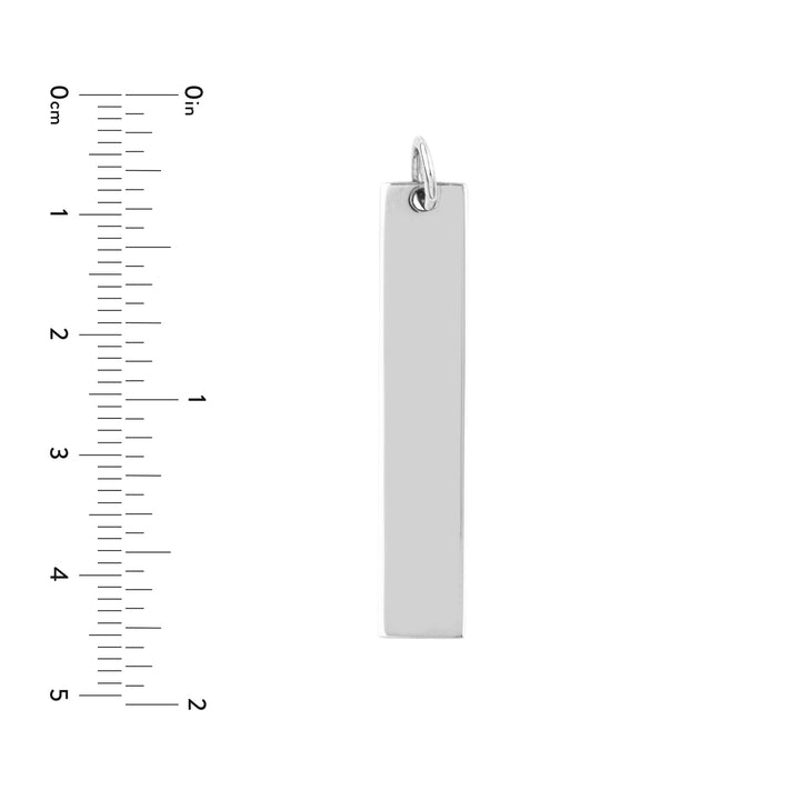 Long Vertical Bar Engravable Charm