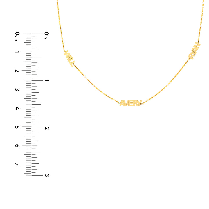 Mini Block Nameplate Station Necklace