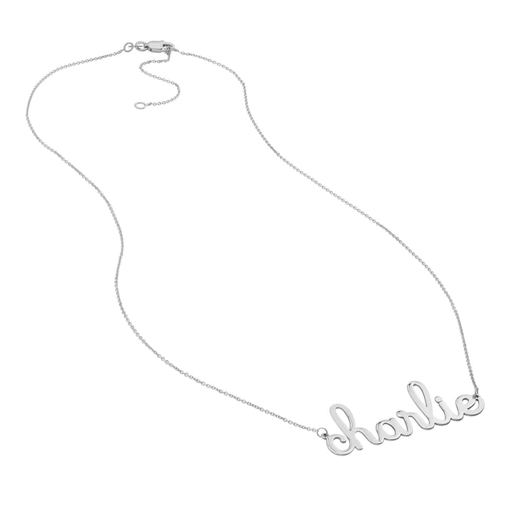 7mm Doodle Nameplate Necklace