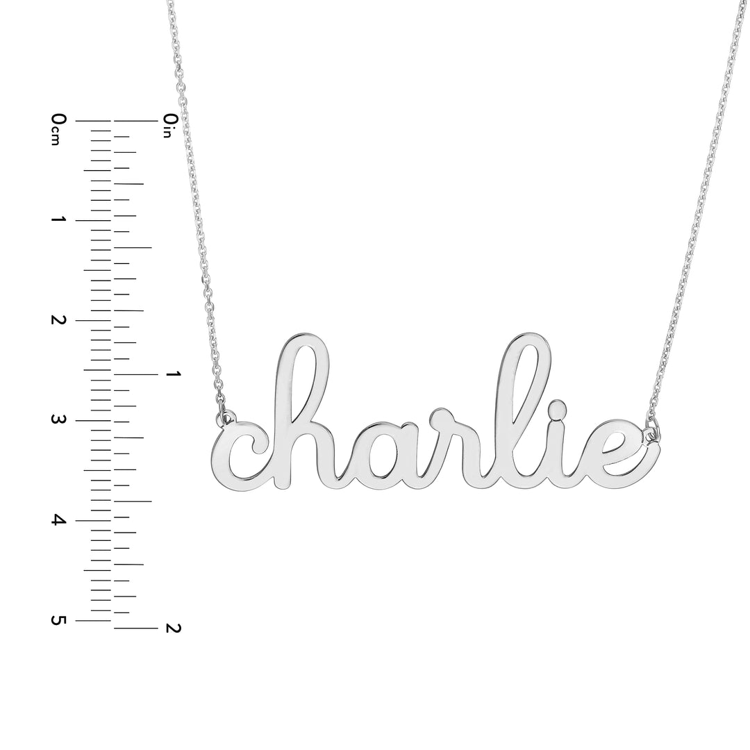 7mm Doodle Nameplate Necklace