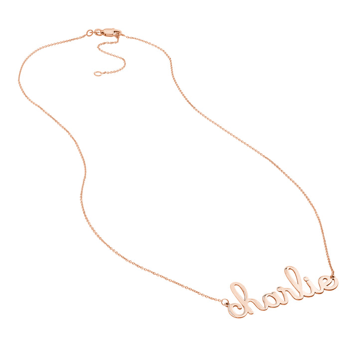 7mm Doodle Nameplate Necklace