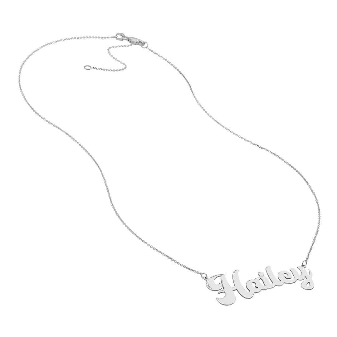7mm Cursive Nameplate Necklace