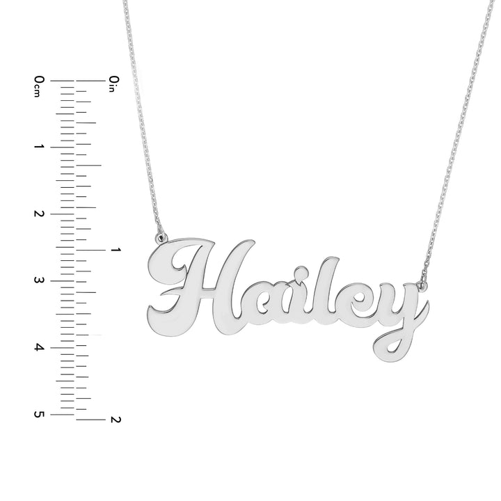 7mm Cursive Nameplate Necklace