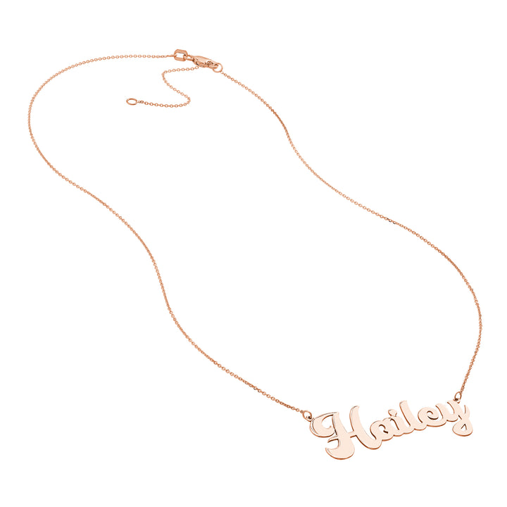 7mm Cursive Nameplate Necklace