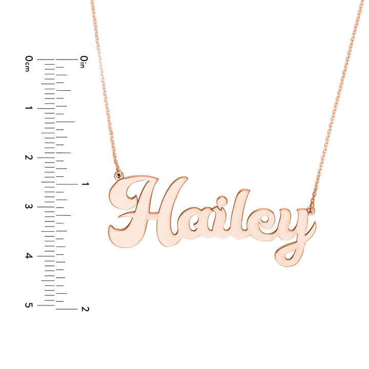 7mm Cursive Nameplate Necklace