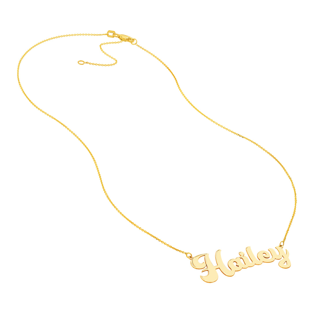 7mm Cursive Nameplate Necklace