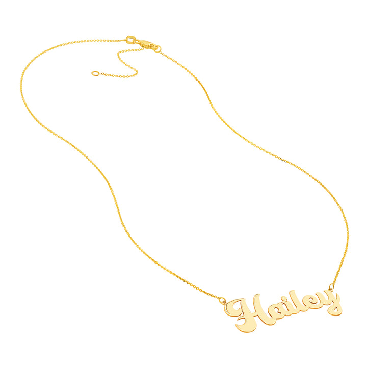 7mm Cursive Nameplate Necklace