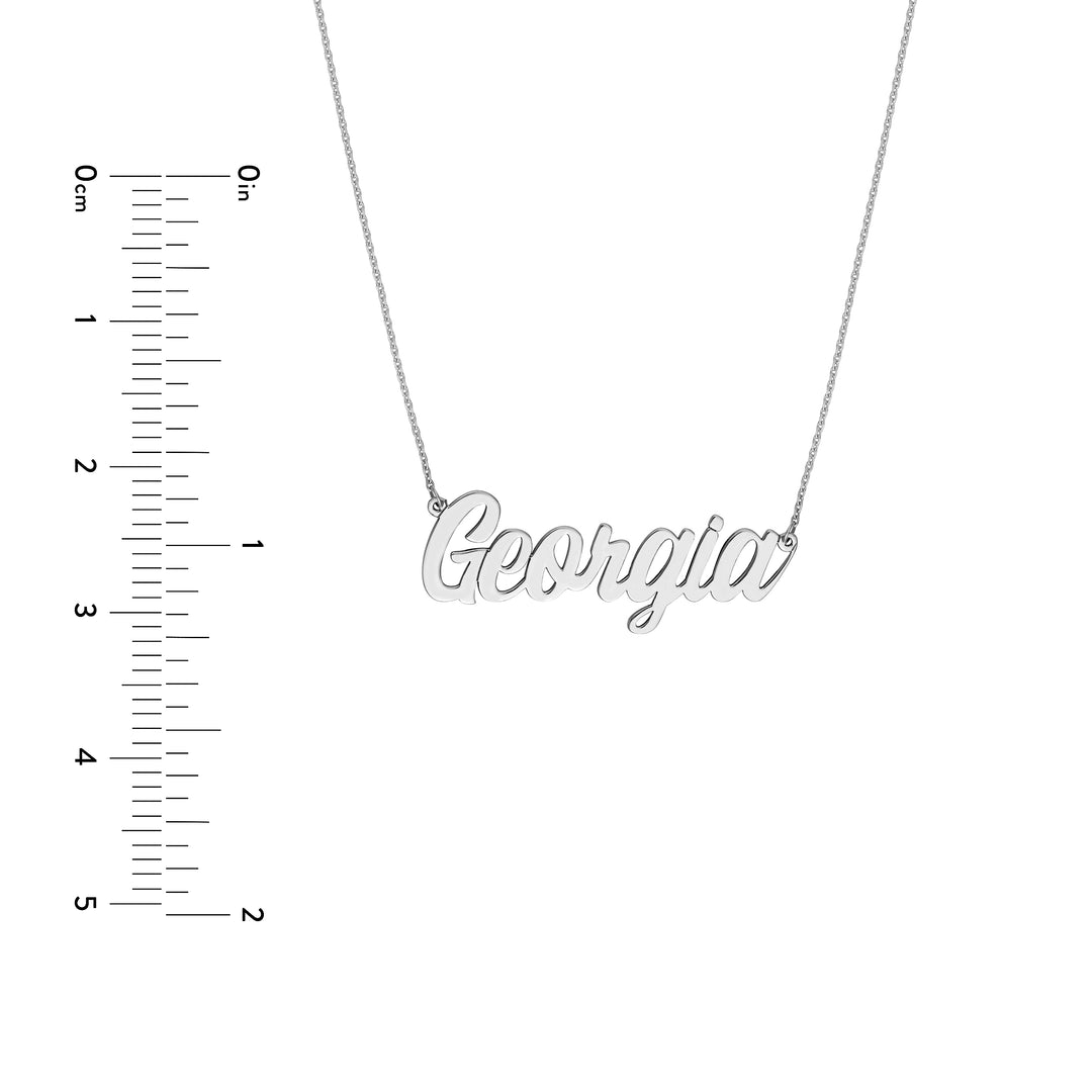 5mm Script Font Nameplate Necklace