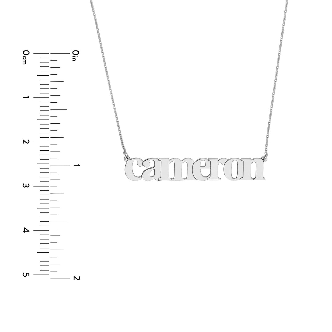 5mm Typewriter Font Nameplate Necklace