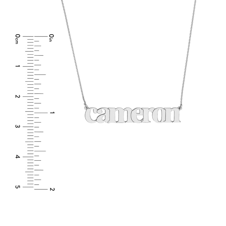 5mm Typewriter Font Nameplate Necklace