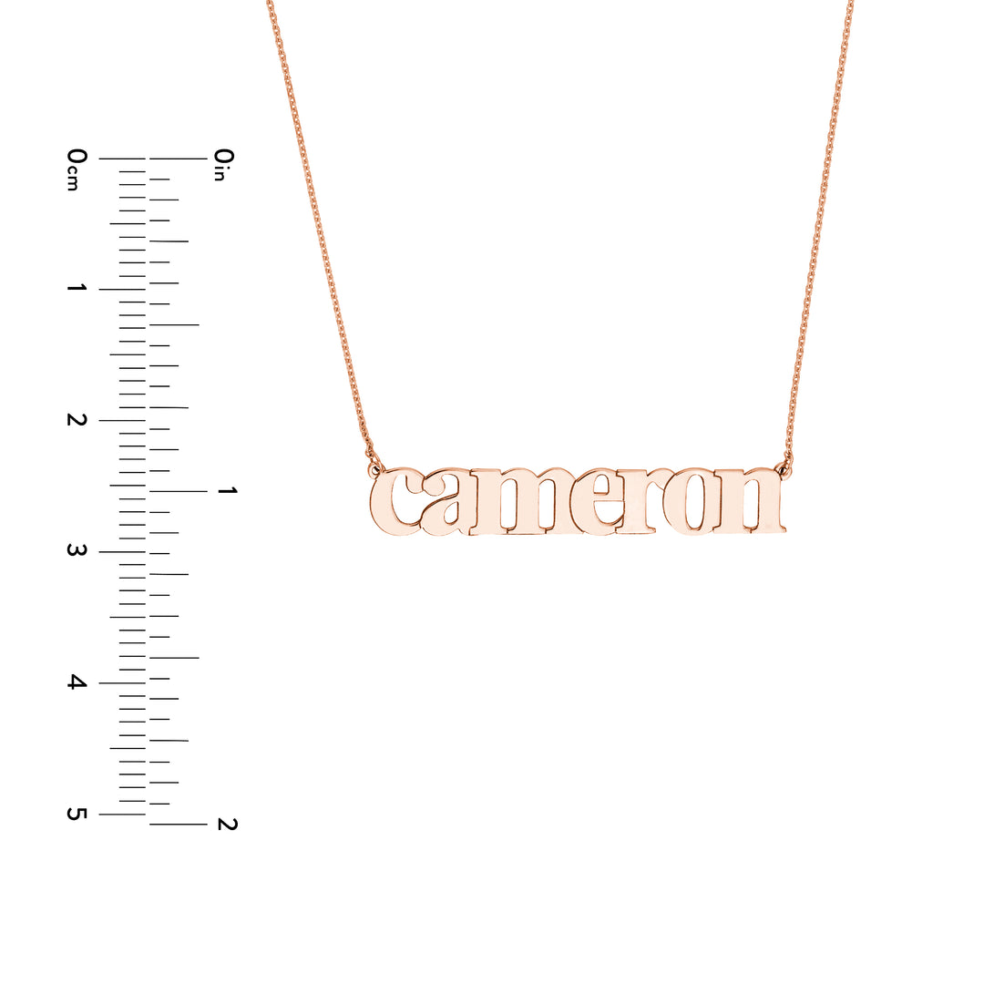 5mm Typewriter Font Nameplate Necklace