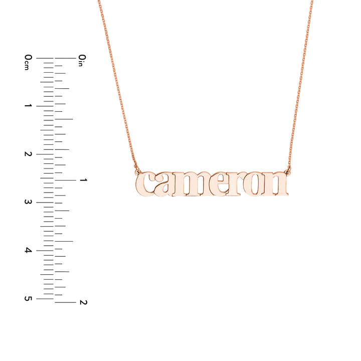 5mm Typewriter Font Nameplate Necklace