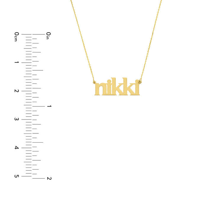 5mm Typewriter Font Nameplate Necklace