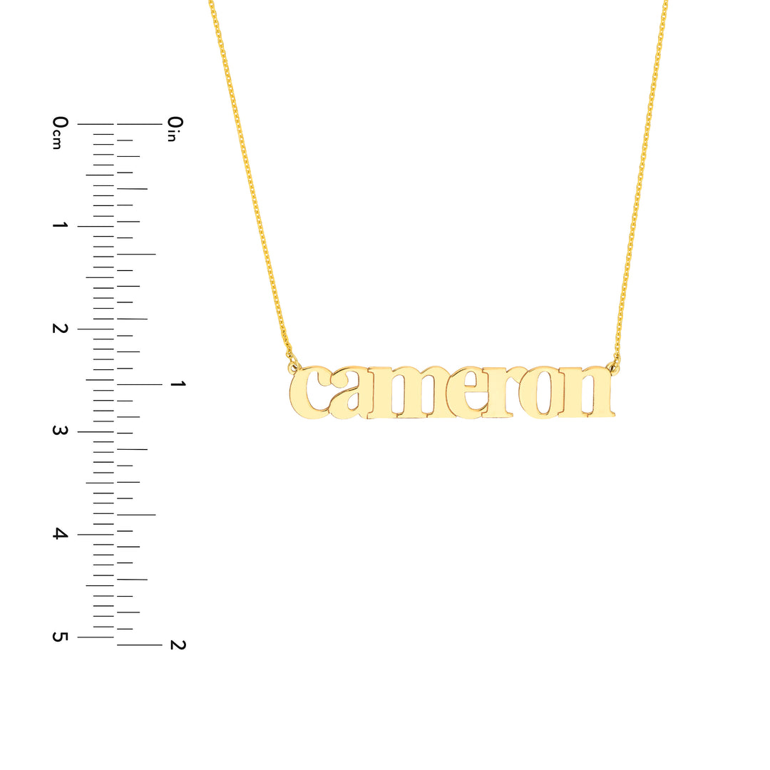 5mm Typewriter Font Nameplate Necklace