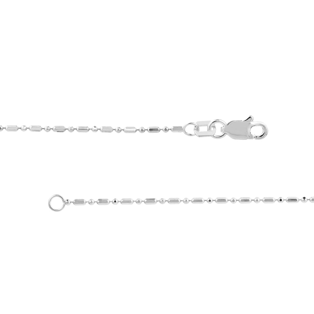 1.2mm D/C Bead and Barrel Chain with Lobster Lock