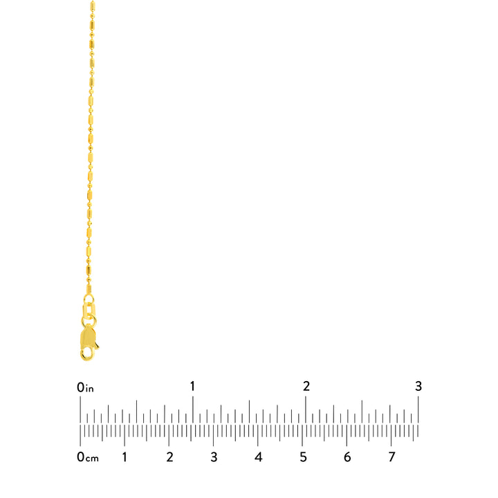 1.2mm D/C Bead and Barrel Chain with Lobster Lock