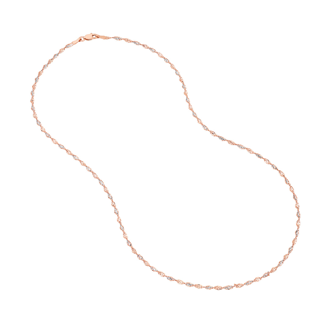 2.10mm Rose/White Dorica Chain
