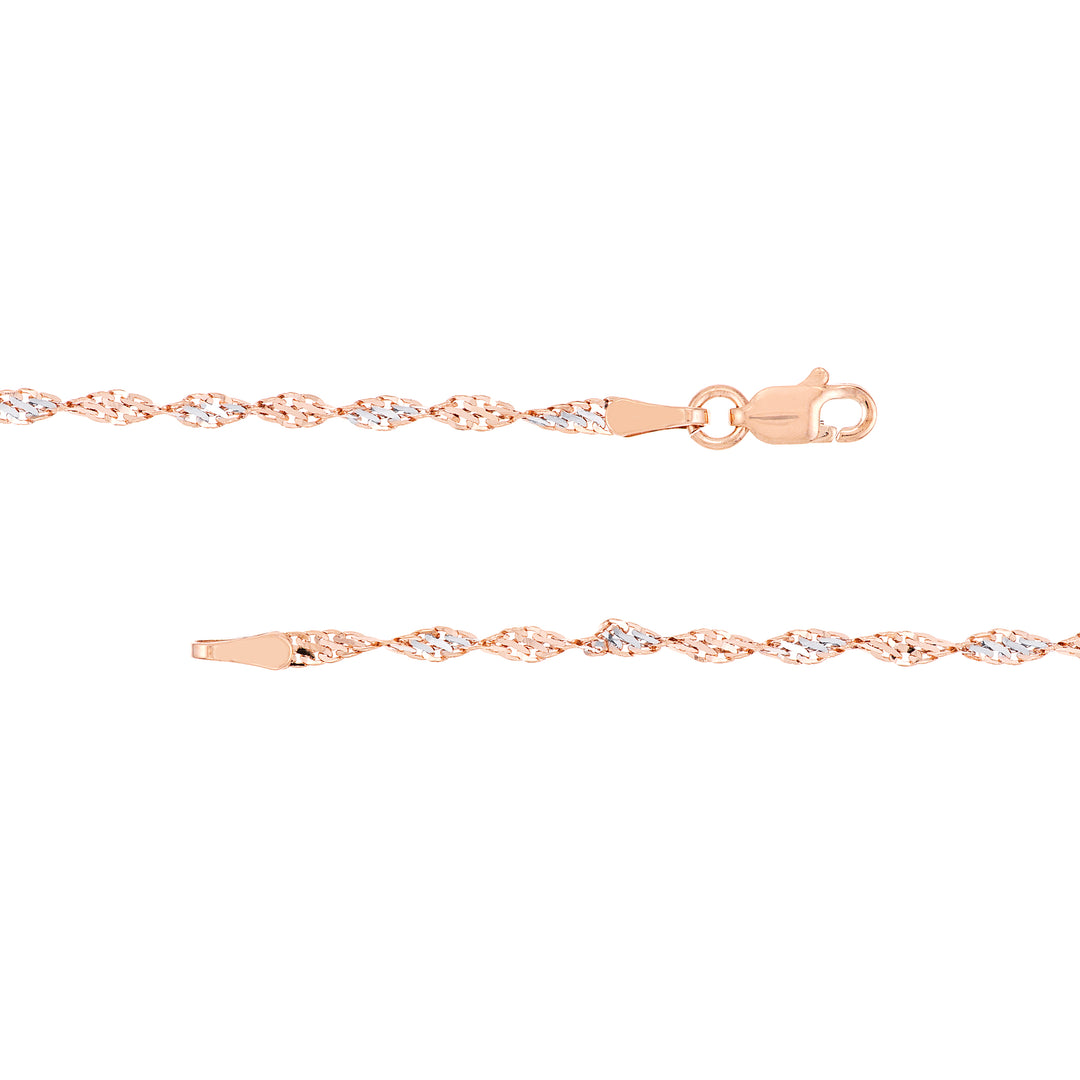 2.10mm Rose/White Dorica Chain