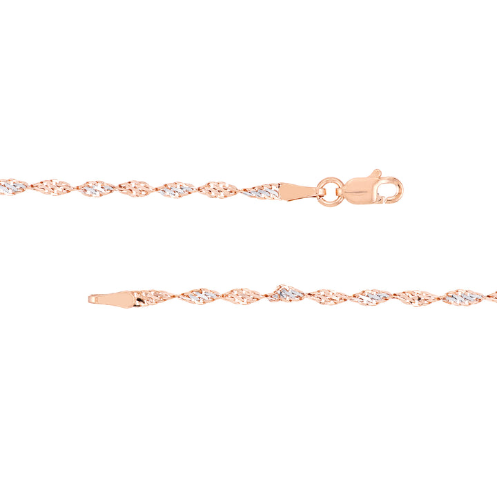 2.10mm Rose/White Dorica Chain